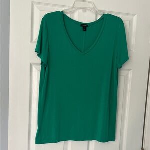 Green V-Neck Women’s Top